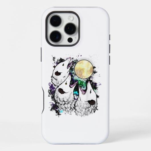 かわいいポッサム 月 面白いフクロネズミ iPhoneケース (裏面)