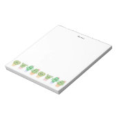 かわいいポッテッドサボテンと多肉カスタム ノートパッド (回転)