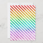 かわいいポットラック レズビアン ブライダルシャワー | レインボーオンブレ 招待状 (裏面)