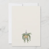 かわいいポット入り多肉植物のエンゲージメント 招待状 (裏面)