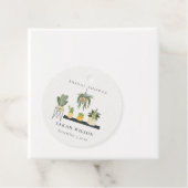 かわいいポット入り多肉植物 ブライダルシャワー フェイバータグ (インサイチュ)