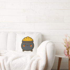 かわいいポット金ゴールド クッション