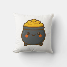かわいいポット金ゴールド クッション