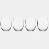 かわいいポット金ゴールド ステムなしワイングラス (左)