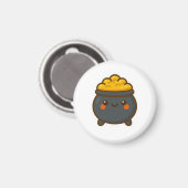 かわいいポット金ゴールド マグネット (正面/裏面)