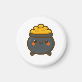 かわいいポット金ゴールド マグネット