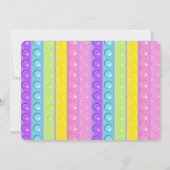 かわいいポップイット誕生日写真招待状 招待状 (裏面)