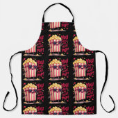 かわいいポップコーンのバレンタイン私のハートポップ・アートの! エプロン (正面)