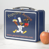 かわいいポップコーンアニメシェフダッキー(アヒルちゃん)カズーケーキランチボックス メタルランチボックス (インサイチュ)