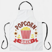 かわいいポップコーンクイーンズラバーガールズ エプロン (正面)