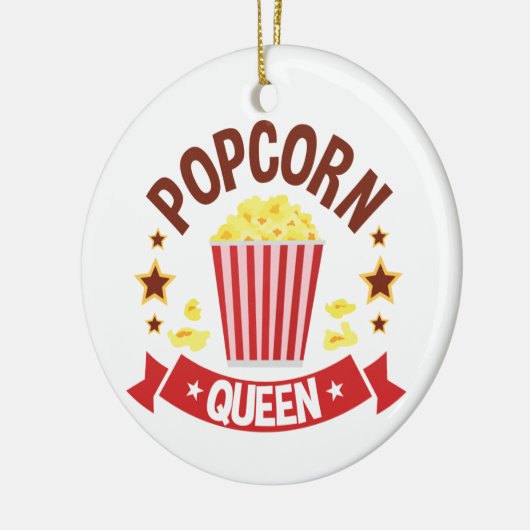 かわいいポップコーンクイーンズラバーガールズ セラミックオーナメント (左)