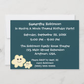 かわいいポップコーンムービー テーマパーティー 招待状 (裏面)