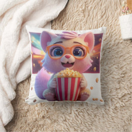 かわいいポップコーン猫の枕 クッション