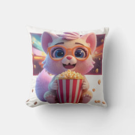 かわいいポップコーン猫の枕 クッション