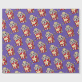 かわいいポップコーン羊のおもしろい映画 ラッピングペーパー (フラット)