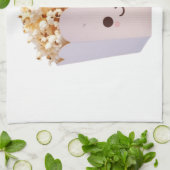 かわいいポップコーン キッチンタオル (折り畳み)