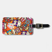 かわいいポップコーン ラゲッジタグ (正面横)