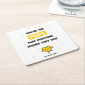 かわいいポップズコースターfrom Daughter or Son スクエアペーパーコースター (アングル)