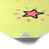 かわいいポップ・アートのアイスクリーム：動物の柄 ポスター (角)