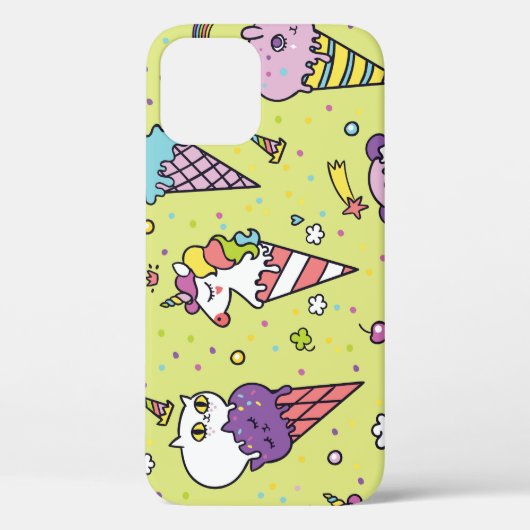 かわいいポップ・アートのアイスクリーム:動物の柄 Case-Mate iPhoneケース (裏面)