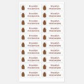 かわいいポテトの縄跳びパーソナライズされた漫画 ラベル (シート)