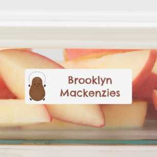 かわいいポテトの縄跳びパーソナライズされた漫画 ラベル