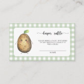 かわいいポテト – おむつラッフルチケット エンクロージャーカード (正面)