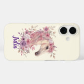 かわいいポニーのパステルフラワーホース Case-Mate iPhoneケース (裏面 (横))