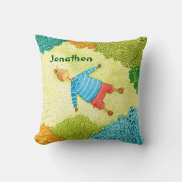 かわいいポニーの子供たち漫画パーソナライズされた男の子 クッション