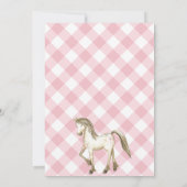 かわいいポニーの誕生日招待状　フラワーボヘミアンホース 招待状 (裏面)