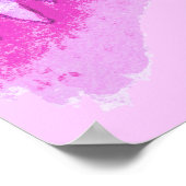 かわいいポニーアートピンクの四角いポスタープリント ポスター (角)