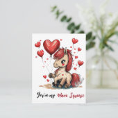 かわいいポニーカスタムバレンタイン シーズンカード (スタンド正面)