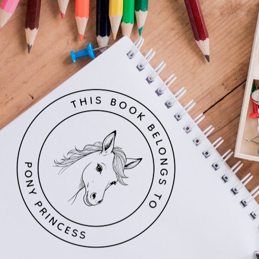 かわいいポニープリンセスこの本はキッズネームに属している セルフインキングスタンプ