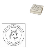 かわいいポニープリンセスこの本はキッズネームに属している ラバースタンプ (押印)