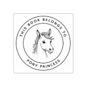 かわいいポニープリンセスこの本はキッズネームに属している ラバースタンプ (インプリント)