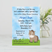 かわいいポニーベビーシャワー招待状for boys 招待状 (スタンド正面)