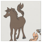 かわいいポニーミックス ファブリック (クローズアップ)