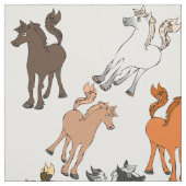 かわいいポニーミックス ファブリック (見本)