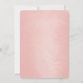 かわいいポニー誕生日ホワイトピンク 招待状 (裏面)