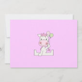 かわいいポニー誕生日招待状for Girls 招待状 (裏面)