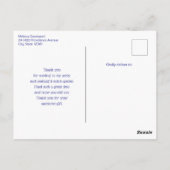 かわいいポニー食べデイジーありがとう ポストカード (裏面)