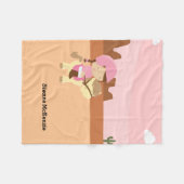 かわいいポニー フリースブランケット (正面(横))