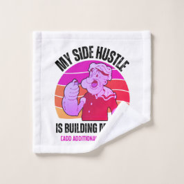 かわいいポパイ私のサイドハッスルは建物筋肉ジム ウォッシュタオル