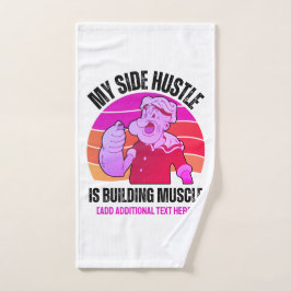 かわいいポパイ私のサイドハッスルは建物筋肉ジム ハンドタオル