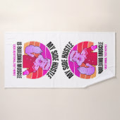 かわいいポパイ私のサイドハッスルは建物筋肉ジム バスタオル (バスタオル)