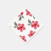 かわいいポピーレッド春の花フローラブライダルシャワー スタンダードカクテルナプキン (角)