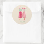 かわいいポプシクルサマーバレンタインステッカー ラウンドシール (バッグ)