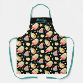 かわいいポプシクルスイカパイナップルデザイン エプロン (正面)
