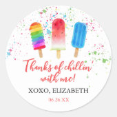 かわいいポプラポップ・アートのスが人気のステッカー ラウンドシール (正面)