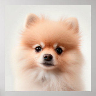 かわいいポメラニアンの子犬の犬の肖像ポスターポスター(2) ポスター